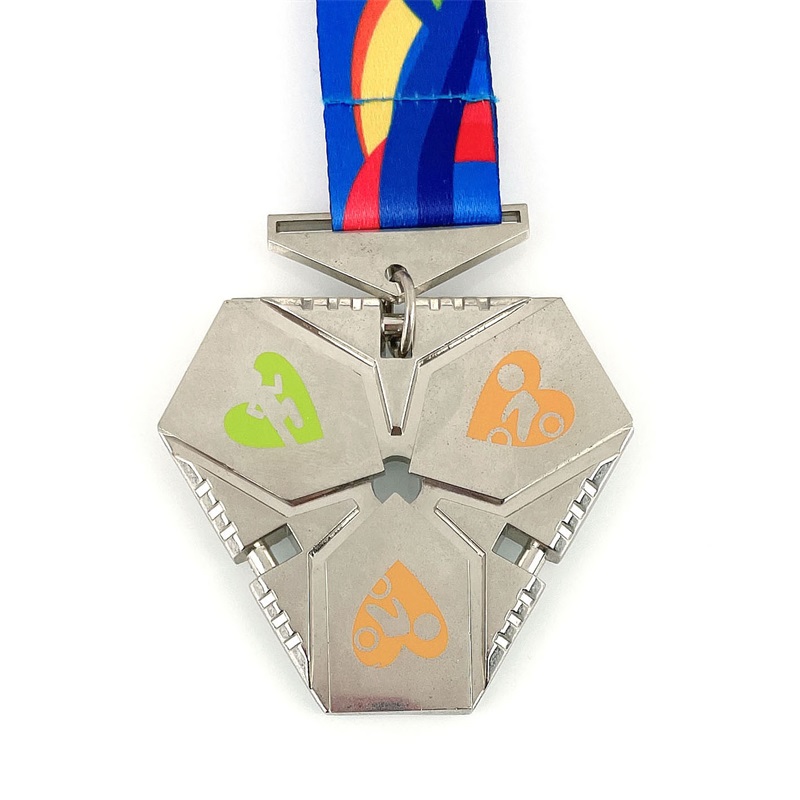 Championmedaille Custom Antique Medaille Rebin Design 3D -Triathlonmedaille