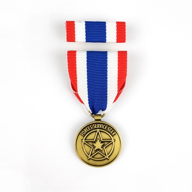 Soft Emaille Custom Pin Badges Award Award Medal of Honor mit kurzer Lanyard