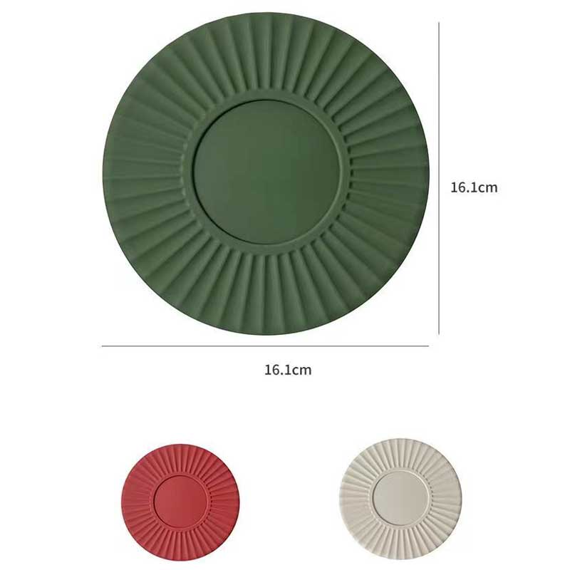 Runde Silikon Nicht-Rutschküchenmatten Hitzefantes Silikon-Coaster Büro Kaffee Essfeier BPA kostenlose Silikon-Untersetzer Matten