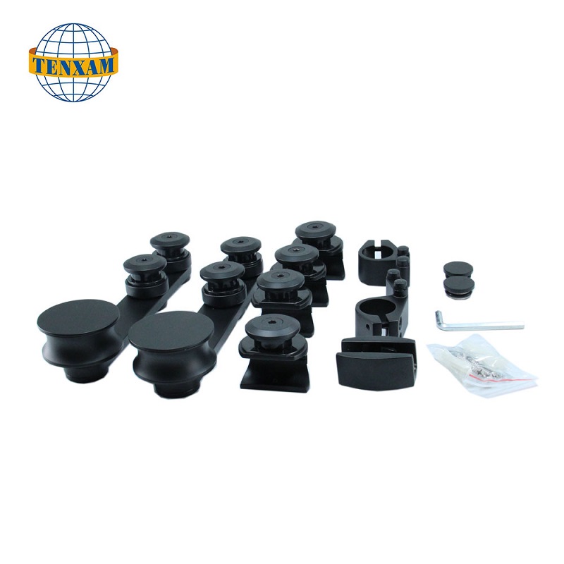 Badezimmer Doppelbahnsystem Schieber Lagerhaus -Tür -Hardware -Kit Schiebetür Schiebebahn Set
