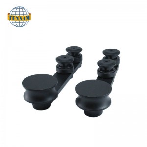 Badezimmer Doppelbahnsystem Schieber Lagerhaus -Tür -Hardware -Kit Schiebetür Schiebebahn Set