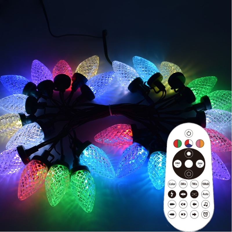 Smart C9 Strawberry Christmas Light Set wasserdichte LED Magie Farbe Weihnachtslicht Schnur Outdoor