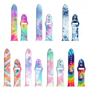 Customized Soft Printed Rubber Sport Silicone Watch -Gurtbänder für Apple iWatch