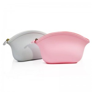 Shopping Travel Party Reißverschluss tragbare Süßigkeiten Farbe Damen Silikon Kosmetiktasche Handtasche