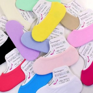 Sommer dünnes farbenfrohes Mädchen unsichtbare Slipper Socken Großhandel Ladies Boot Mesh Socken für Frauen