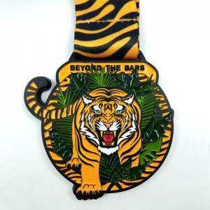 Custom Sublimation Lanyard Metal Hollow Championship Super Helden -Rennmedaille