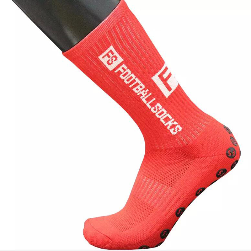 Hochwertige Sportmänner -Crew -Socken Custom Grip Anti Slip Soccer Fußballsocken