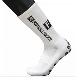 Hochwertige Sportmänner -Crew -Socken Custom Grip Anti Slip Soccer Fußballsocken