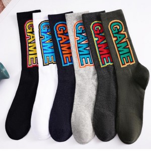 Jacquard Custom Logo Tube Socken Basketball Eliten Männer Crew Sport Radsportsocken