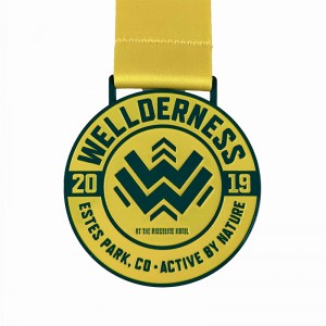 Zinklegierung Die Gussmedaille 18K Gold plattierte Medaillon -Medaille UV -Druck