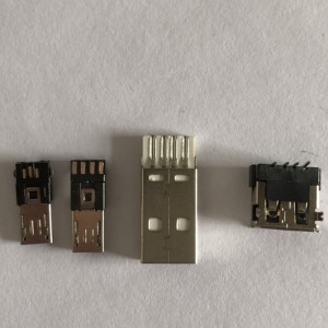 Eckel-plattierter USB-Typ-A-Schwanzbuchse 3-in-1-PC-DIY-Adapter