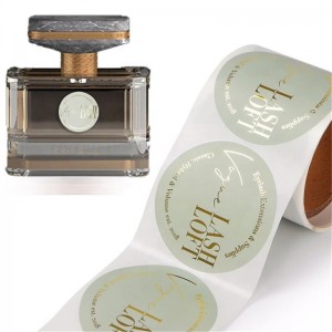 Rundes Bronzing -Etikett Aufkleber, Bronzing Transparent Etikett, Customized Bronzing Label Aufkleber