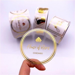 Rundes Bronzing -Etikett Aufkleber, Bronzing Transparent Etikett, Customized Bronzing Label Aufkleber