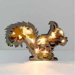 3D -Holz -Tierverzierungen