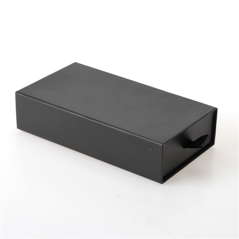 Schwarze Schubladenbox, maßgeschneiderte Schubladen Geschenkbox