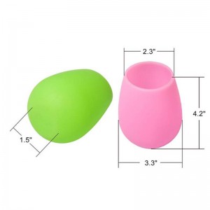 12oz unzerbrechliche Silikonweingläser, wiederverwendbare bruchsichere Weingläser für Partys, Camping, Strände und Boote, stammlose Silikonweingläser, Hippie -Hopfen,