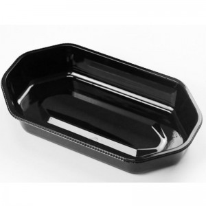 Buntes Obstschale ohne Deckel 225*120*40 mm Hgf-2313 transparent/schwarz