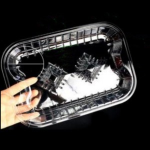 Slotted Obstschale ohne Deckel 250*175*25 mm Hgf-601