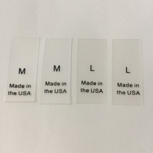 Transparent gedruckte Versandmarke