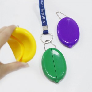 Silikon Ovaler Münzbrenner -Münzbeutel, Männer \'s/women\' s Bag mit Kette, Silikonbeutel mit Lebensmittelqualität, umweltfreundlich und wasserdicht