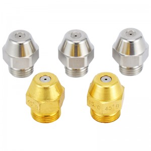 Diesel schwere Brenner -Brass -Messingöldüse mit hohlem, massivem Halbkegelspray -Muster