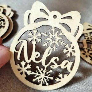 Laser geschnitzte geschnitzte Holzholzkreis dekoratives Stück