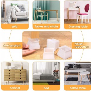 Silikonstuhl Bordbodenschutz, Stuhl Beinabdeckungen Hartholzboden Esstisch Stuhl Beinschutz elastischer Möbelstuhl Beinabdeckungen Nicht-Rutsch Anti-Kratzer-Lärm