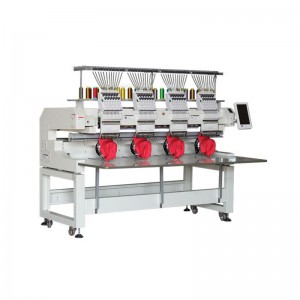 Vier Kopf mit hoher Geschwindigkeit computergestützter Stickmaschine