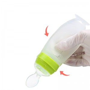 Komplementäre Löffel Silikon Squeeze Löffel Kinder ergänzende Lebensmittelflasche