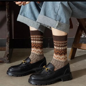Unisex dicke Crew Winter Wollsocken Outdoor Wanderkissen Terry Socken Merinos Wolle Acryl Mode Socken