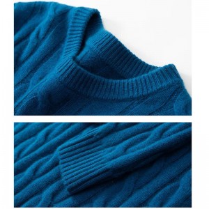 Die runde Nackenkabelblume warm warmes sieben Nadel verdickter Pullover