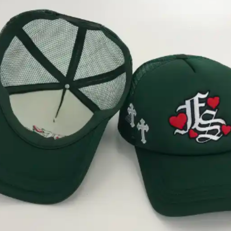 Beliebte Persönlichkeit 3D Stickerei Logo Custom Foam Mesh Trucker Caps, gekrümmte Krempe Polyester leere Trucker Hüte