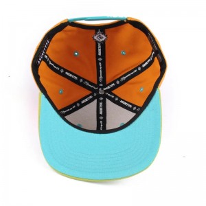 HipHop Custom Logo Flat Bill Color Block Baby Kids 6 Panel Kleinkind Snapback Gorras Blankhülsen Snapbacks Kappe