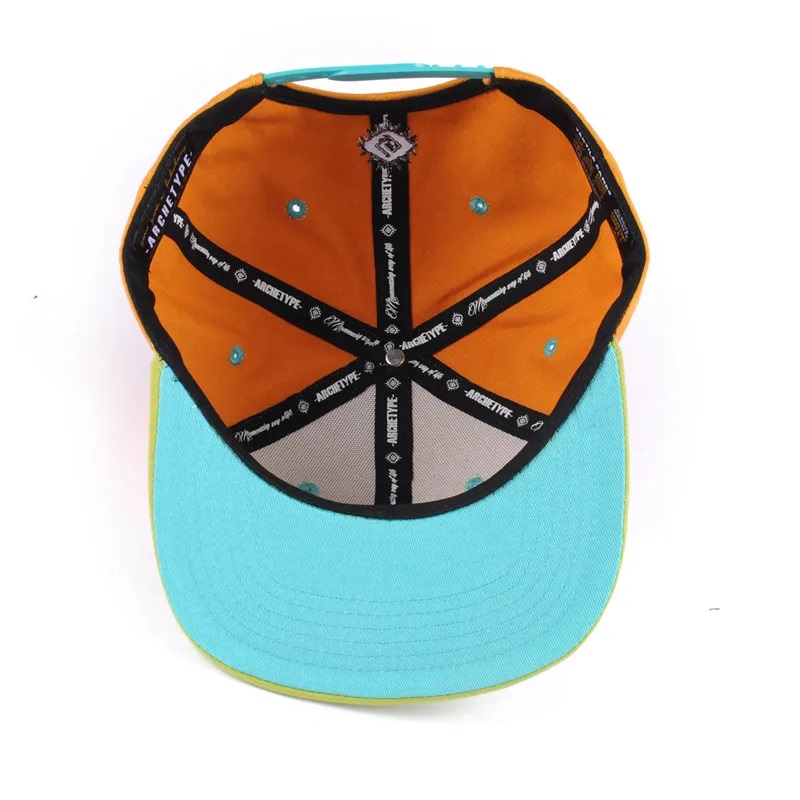 HipHop Custom Logo Flat Bill Color Block Baby Kids 6 Panel Kleinkind Snapback Gorras Blankhülsen Snapbacks Kappe