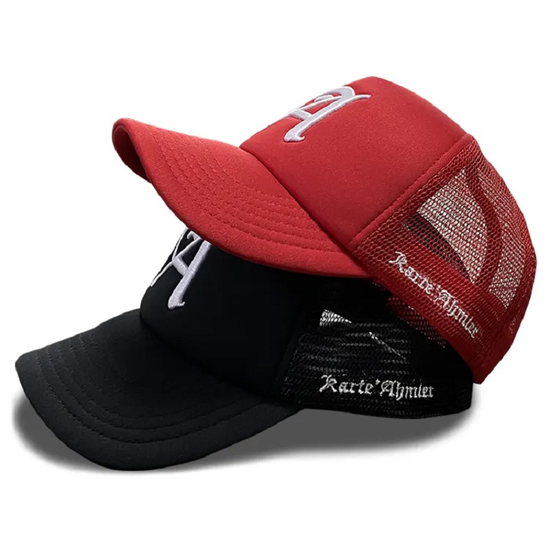 Hochwertiges Großhandel klassisches benutzerdefiniertes Design Ihr eigenes 3D -Sticklogo 5 Panel Gorras Mesh Trucker Caps Hüte Herren Herren