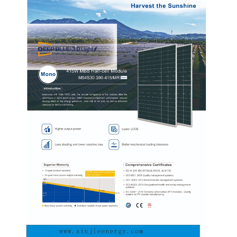 Neues Design Solar Power Panels System 390-415 W Online-Verkauf