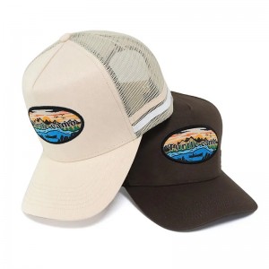 Klassiker Custom Custom High Crown Australia Country Acryl 5 Panel 3D Sticked Logo Side 2 Stripe Trucker Hat Mesh Caps