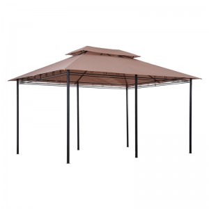 10 \\\\ \'x 13 \\\\\' Outdoor Soft Top Pergola Pavillon mit Vorhängen, 2-stufiger Stahlrahmen Pavillon für Terrasse, Khaki