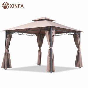 10 \\\\ \'x 13 \\\\\' Pavillon Block Sun Shade Banach, wasserdichtes Zelt mit Vorhängen tragbare faltbare Party -Überdachungen