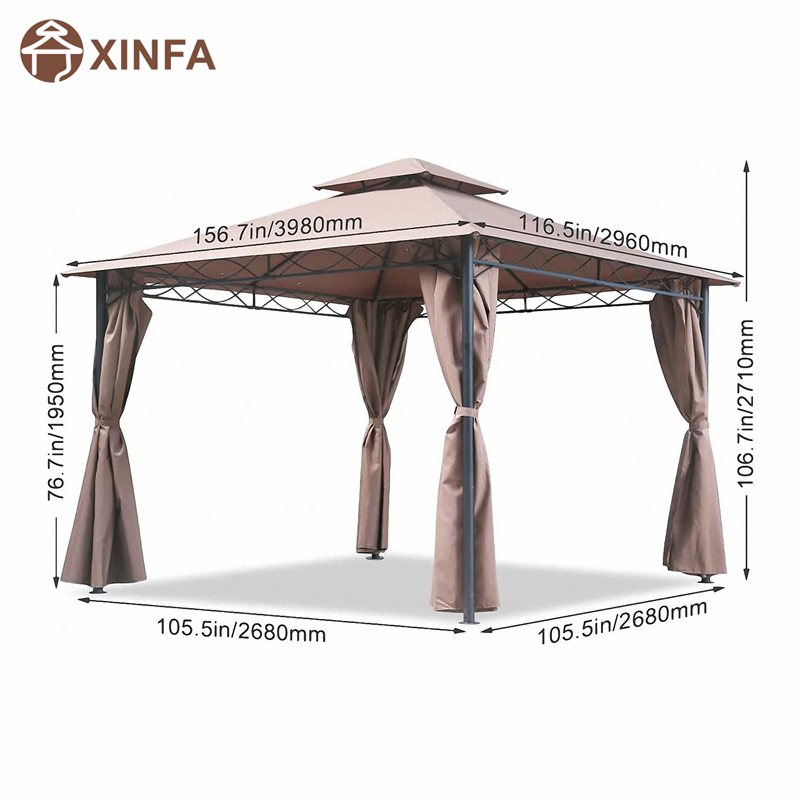 10 \\ 'x 13 \\' Pavillon Block Sun Shade Banach, wasserdichtes Zelt mit Vorhängen tragbare faltbare Party -Überdachungen