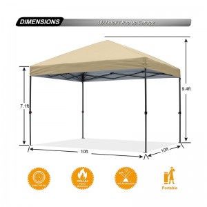 Langlebiger einfacher stabiler 10x 10 ft Pop -Up Beach Outdoor -Baldachin Zelt