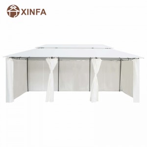 Luxusgarten -Baldachin -Abdeckung Hinterhof Pavillebo Outdoor mit Rotaluminium -Beweis Vorhang