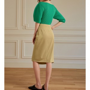 Französischer Urlaubsstil Faltenschlitzrock Frauen 2023neuer All-Match-Rock