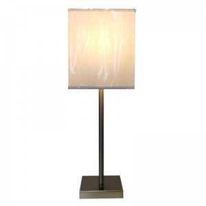 Einfacher Stil gebürsteter Nickel -Finish -Tischlamp