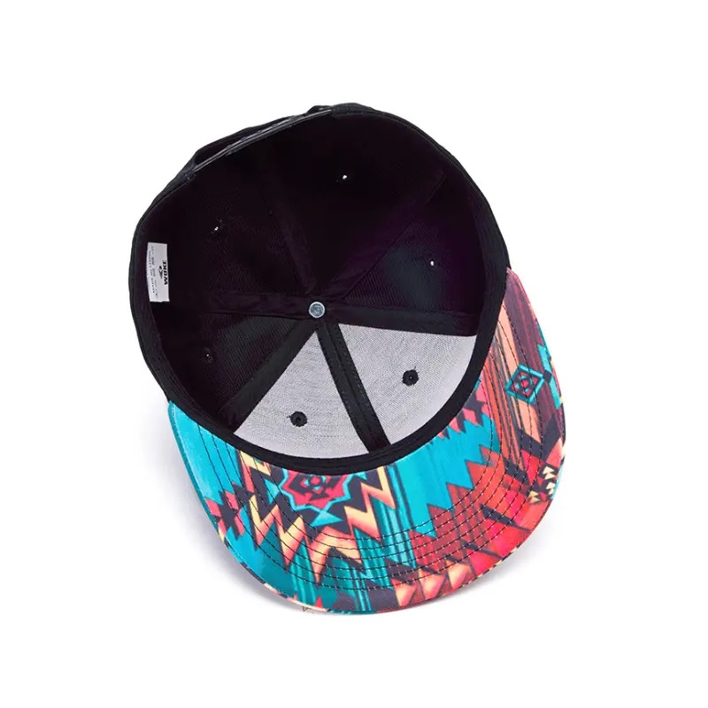 3D -Druck -Schnappback Flat Bim Hat Street Street Tanz Hüftdruck flacher Bill Hawaiian Hats Design Ihren eigenen Snapback Cap/hat