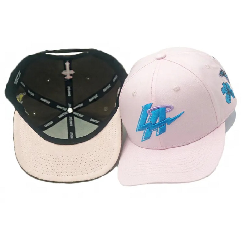 Custom 6 Panel 3D Stickerei Logo Microbend Brim Baseball Cap für Männer