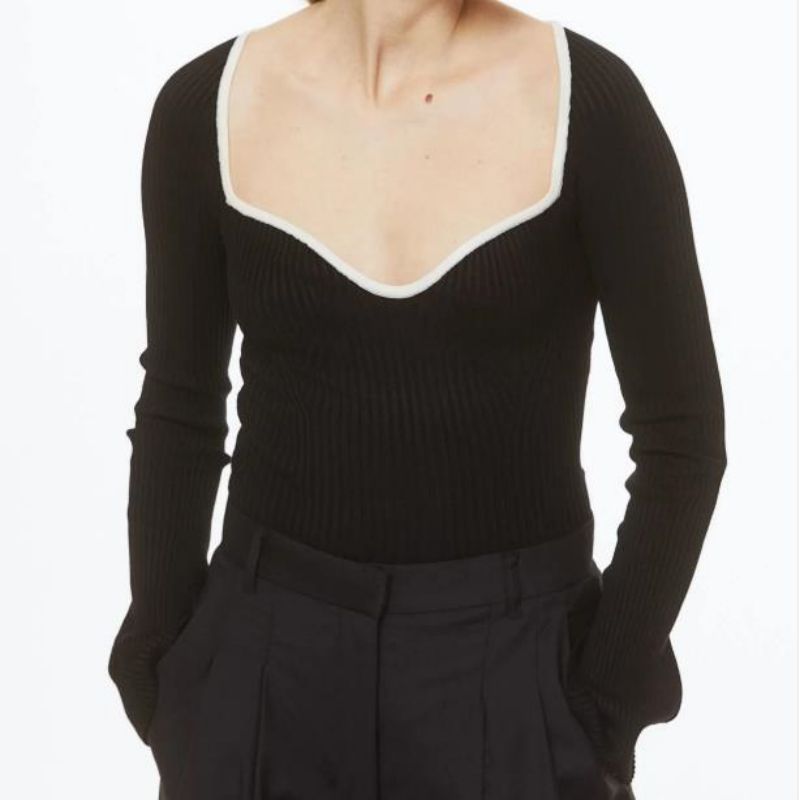 Mode breite Kragen Tops gestrickt grundlegende Pullover schlanker langer Ärmel für Frauen