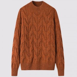 Frauen übergroße Strickwege lässig Pullover Turtle Neck Lazy Wind