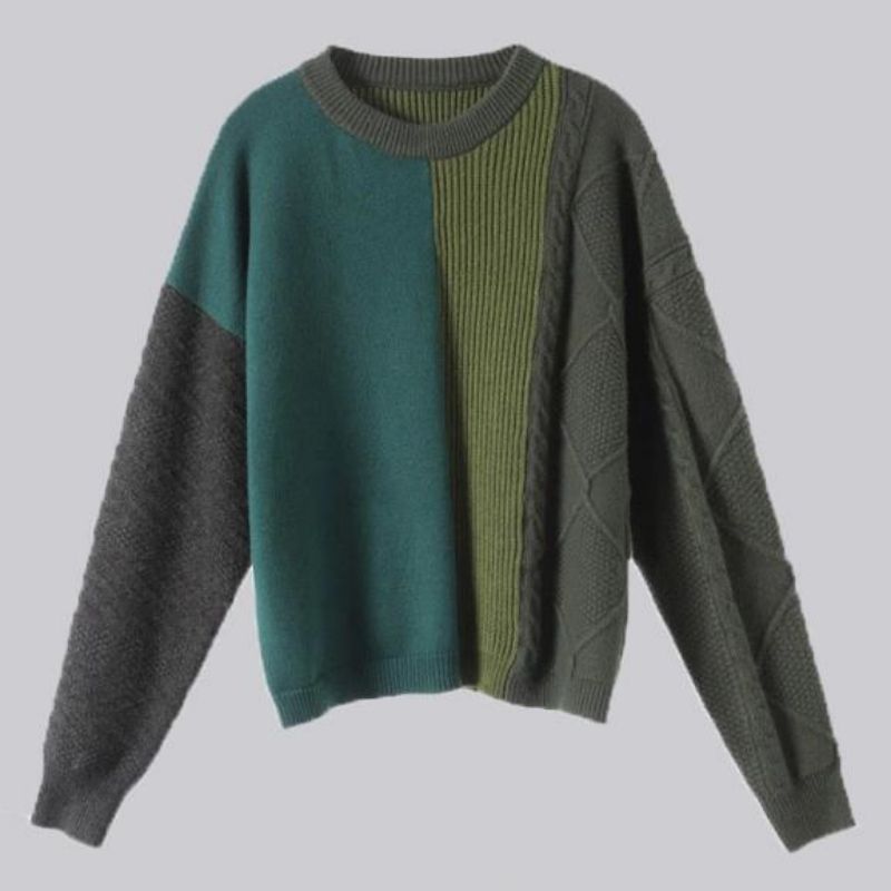 Pullover Cashmere Mischkleidung für Frauen Multi -Farb -Mode -Strickwege