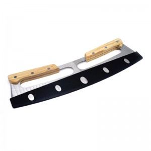 Heißverkauf Edelstahlschneider Pizza, Pizza -Cutter -Pizza -Rocker für Küchenwerkzeug mit Plastikabdeckungsschutz